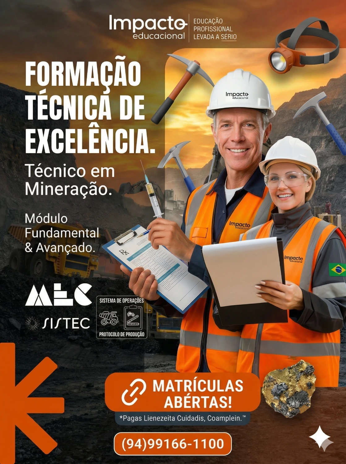 Material de divulgação Impacto: Técnico em Mineração